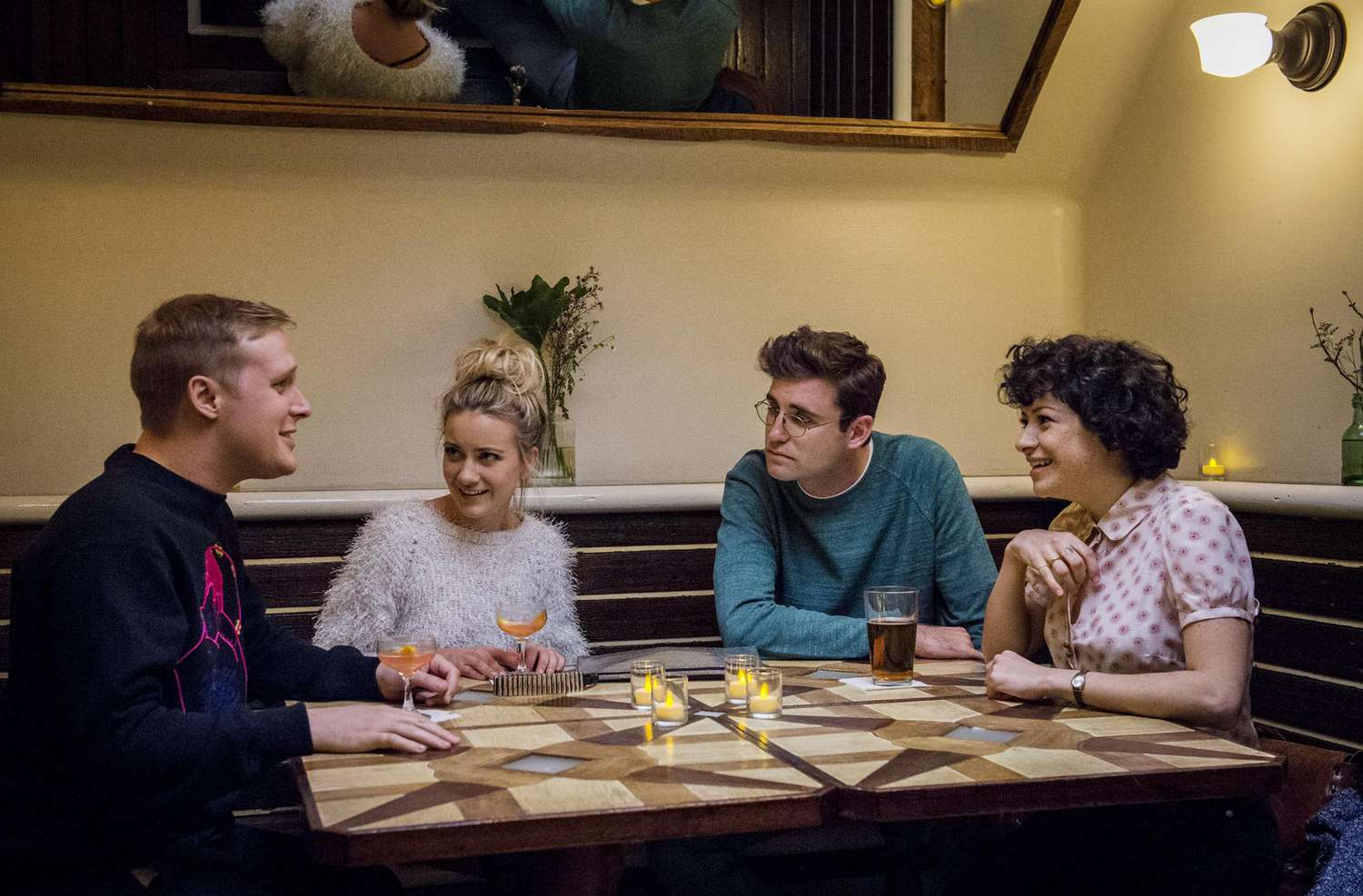 (From left to right) John Early, Meredith Hagner, John Reynolds, and Alia Shawkat on &#39;Search Party&#39;