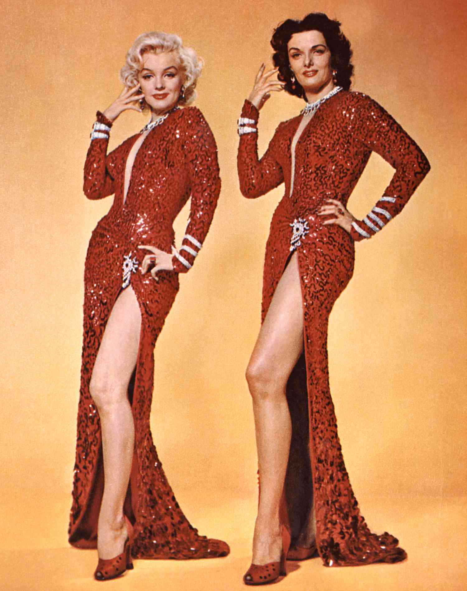 Marilyn Monroe and Jane Russell in 'Gentlemen Prefer Blondes'