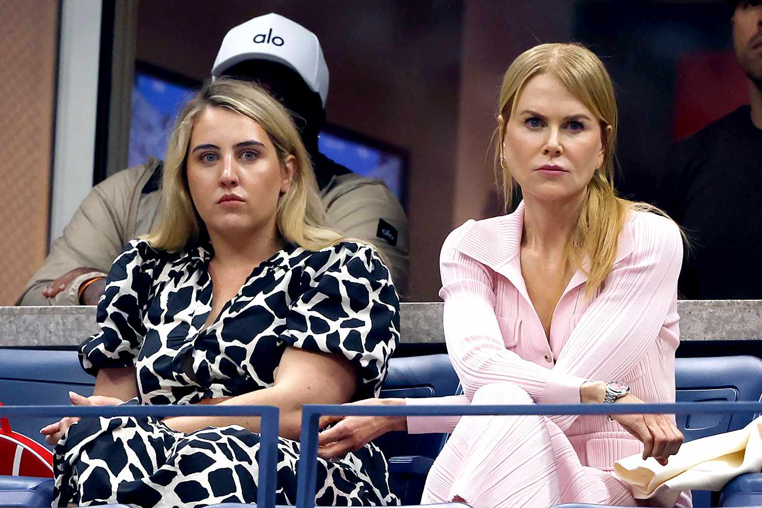 Nicole Kidman watches the Women's Final's match between Aryna Sabalenka of Belarus and Coco Gauff in Arthur Ashe Stadium at the 2023 US Open Tennis Championships at the USTA Billie Jean King National Tennis Center in New York City