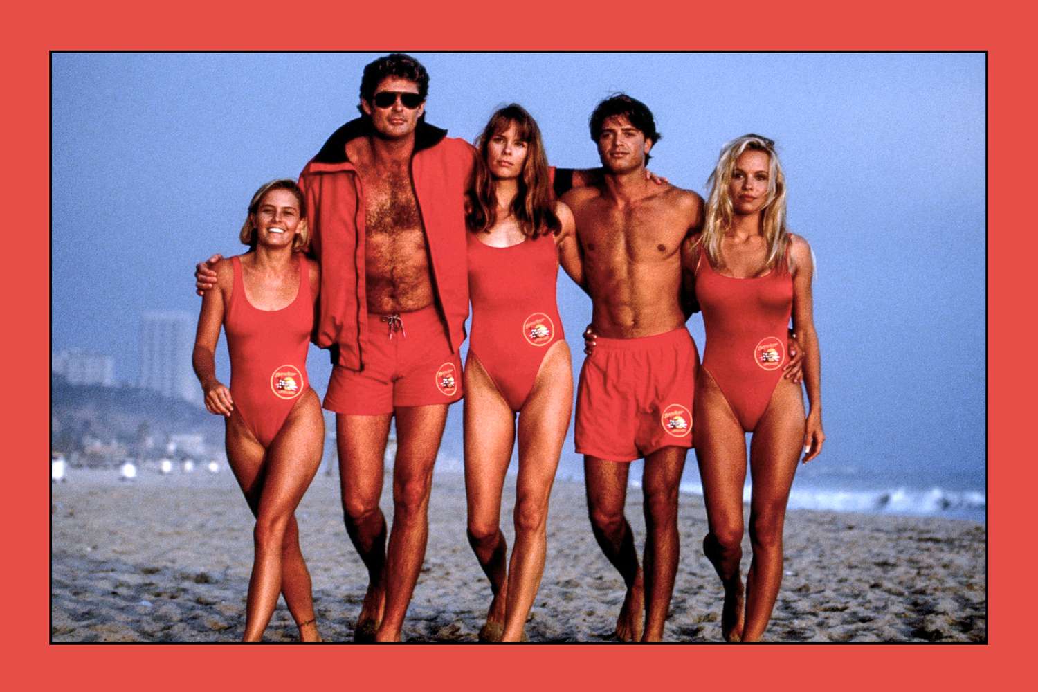 BAYWATCH, Nicole Eggert, David Hasselhoff, Alexandra Paul, David Charvet, Pamela Anderson