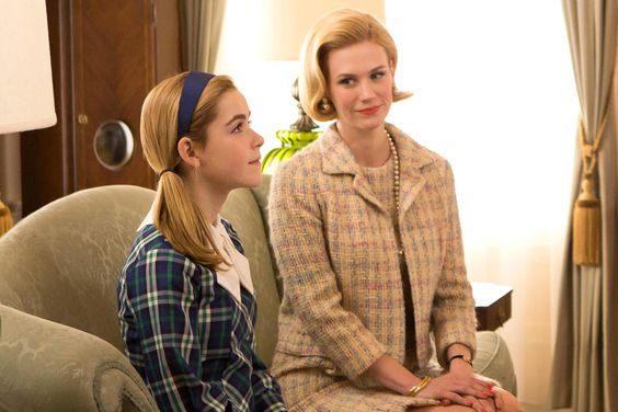 MAD MEN, (from left): Kiernan Shipka, January Jones, Deborah Geffner, 'The Quality of Mercy', (Season 6, ep. 612, aired June 16, 2013), 2007-. photo: Jessica Brooks / © AMC / Courtesy: Everett Collection