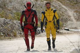 Ryan Reynolds as Deadpool and Hugh Jackman as Wolverine on the set of Deadpool 3