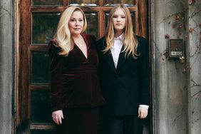 Christina Applegate and daughter, Sadie LeNoble pose before attending the 75th Primetime Emmy Awards on January 15, 2024 in Los Angeles, California