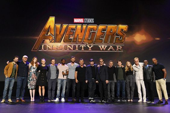 SEBASTIAN STAN, DAVE BAUTISTA, KAREN GILLAN, POM KLEMENTIEFF, BENEDICT CUMBERCATCH, CHADWICK BOSEMAN, CHRIS HEMSWORTH, JOSH BROLIN, KEVIN FEIGE (PRESIDENT OF MARVEL STUDIOS), ROBERT DOWNEY JR., MARK RUFFALO, TOM HOLLAND, ELIZABETH OLSEN, PAUL BETTANY, DON CHEADLE, ANTHONY MACKIE