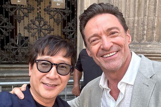 Hugh Jackman and Ke Huy Quan from Ke's Instagram