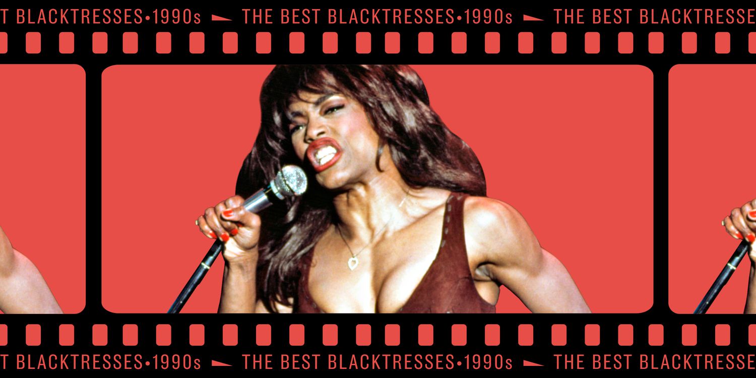 The Best Blacktresses - collage of Angela Bassett in 'What's Love Got to Do With It?' inside film strip