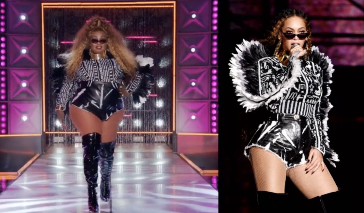 Malaysia Babydoll Foxx in Beyonce runway on RuPaul's Drag Race