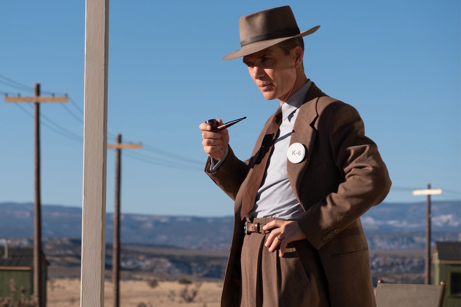 Cillian Murphy is J. Robert Oppenheimer in OPPENHEIMER, written, produced, and directed by Christopher Nolan.