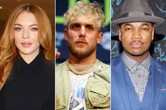 lindsay lohan, jake paul, and ne-yo