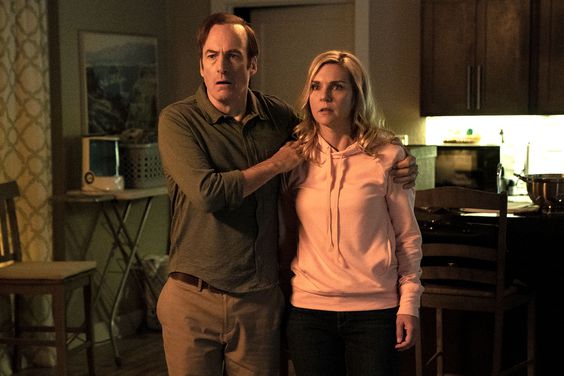 Bob Odenkirk as Saul Goodman, Rhea Seehorn as Kim Wexler