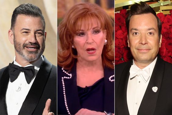 Jimmy Kimmel at Oscars, Joy Behar on The View, Jimmy Fallon