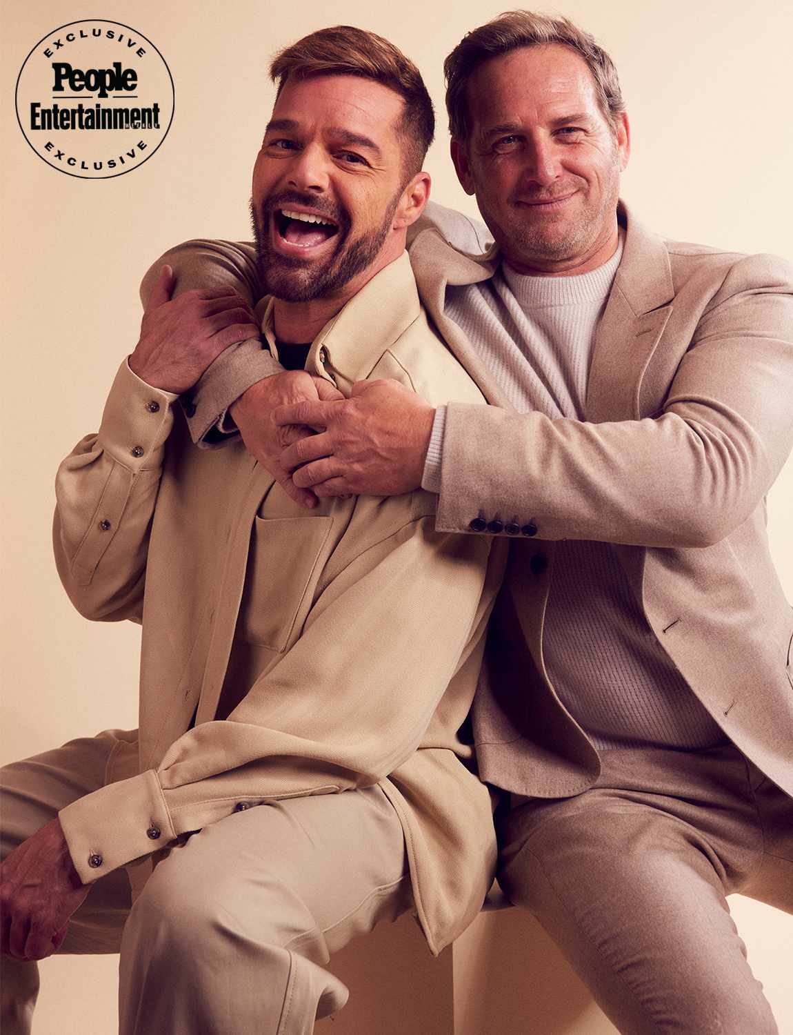 Ricky Martin and Josh Lucas of Ã¢ÂÂPalm RoyaleÃ¢ÂÂ pose for a portrait during the 2024 Television Critics Association Winter Press Tour at The Langham Huntington, 