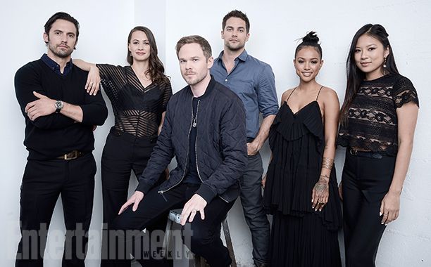 Milo Ventimiglia, Kristen Gutoskie, Shawn Ashmore, Brant Daugherty, Karrueche Tran, and Christine Ko from "Relationship Status"