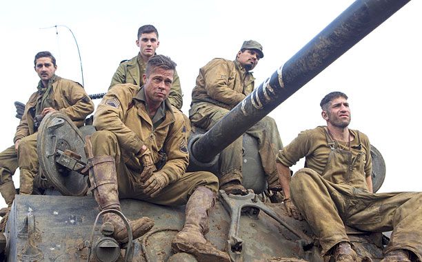 Most directors try to prevent actors from fighting. But while shooting the fictional WWII tank movie Fury , David Ayer had his five stars&mdash;Brad Pitt,