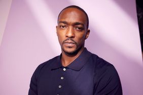 Anthony Mackie poses at the IMDb Official Portrait Studio during D23 2022 at Anaheim Convention Center on September 10, 2022 in Anaheim, California.