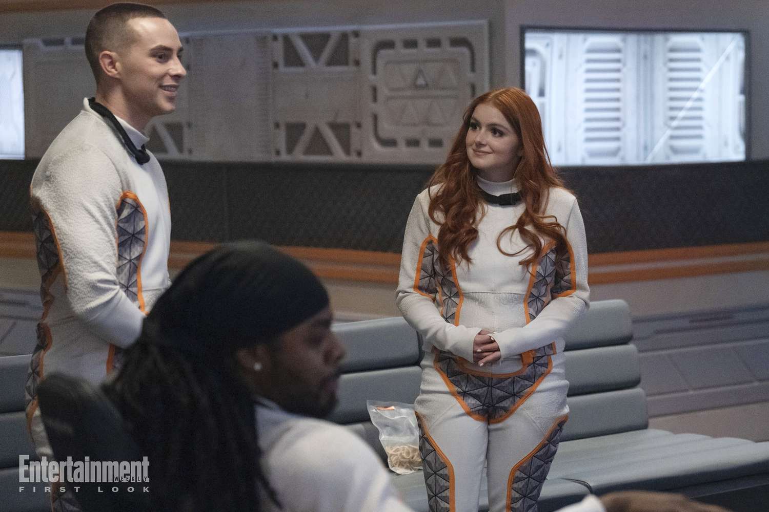 (From left) Adam Rippon, Richard Sherman, and Ariel Winter in 'Stars on Mars'