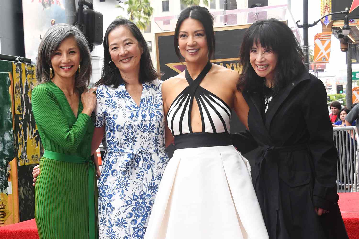 Tamlyn Tomita, Rosalind Chao, Ming-Na Wen, and Lauren Tom on the Walk of Fame