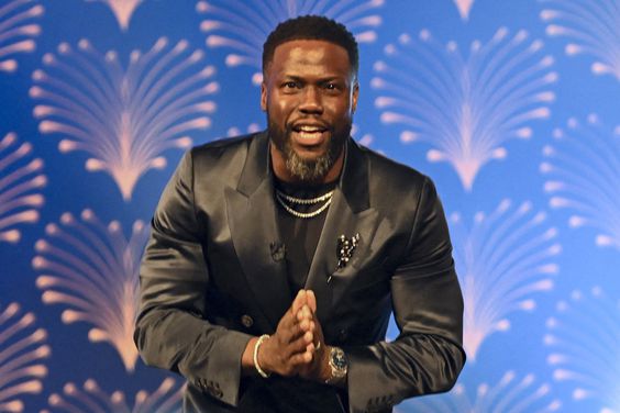 Honoree US actor comedian Kevin Hart acknowledges applause on stage during the 25th Annual Mark Twain Prize For American Humor at the John F. Kennedy Center for the Performing Arts in Washington, DC, on March 24, 2024. This year's award, which is named to honor one of the world's greatest humorists, honors US actor and comedian Kevin Hart.