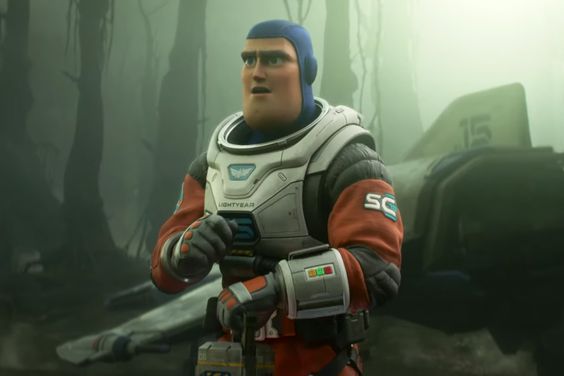 Buzz (voiced by Chris Evans) gets a little lost in 'Lightyear'