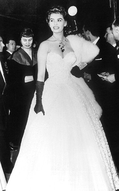 Style, Style: Red Carpet, ... | Sophia Loren arrived at the opening night of the 1955 film festival looking every bit a star in a sweetheart neckline gown paired with classic