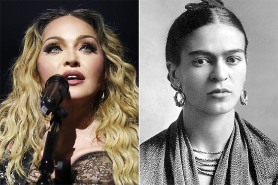 Madonna performs onstage during "The Celebration Tour: at Copacabana beach on May 04, 2024 in Rio de Janeiro, Brazil, Frida Kahlo de Rivera, painter and artist (1907-1954), photographed by her father, Guillermo Kahlo, 1932