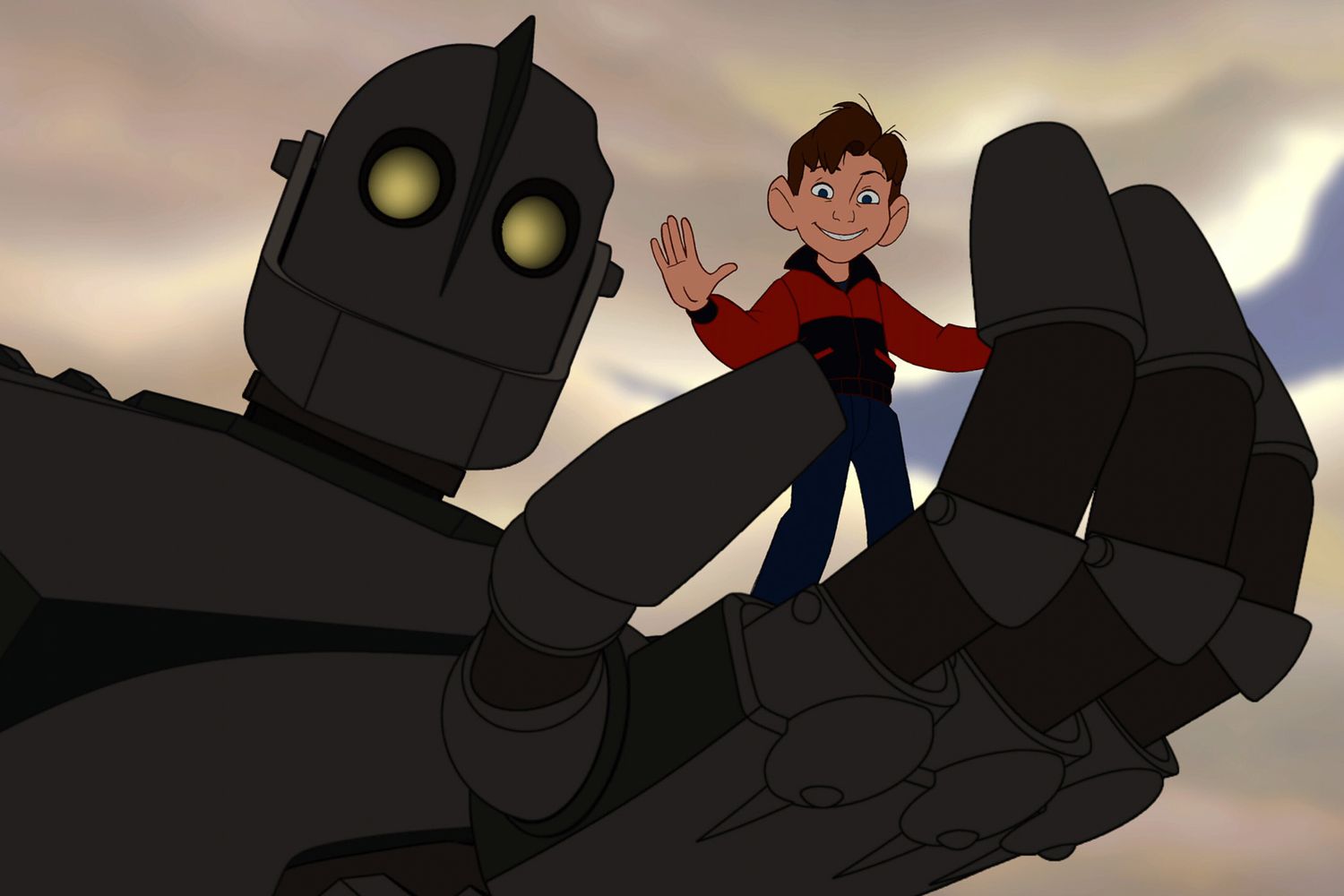 The Iron Giant and Hogarth Hughes in 'The Iron Giant'
