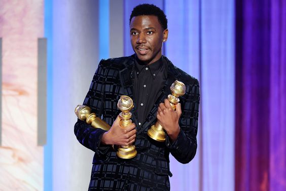 Jerrod Carmichael speaks onstage at the 80th Annual Golden Globe Awards held at the Beverly Hilton Hotel on January 10, 2023 in Beverly Hills, California