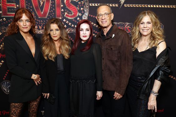 Riley Keough, Lisa Marie Presley, Priscilla Presley, Tom Hanks and Rita Wilson Warner Bros. Special Screening of ELVIS, Memphis, TN, USA