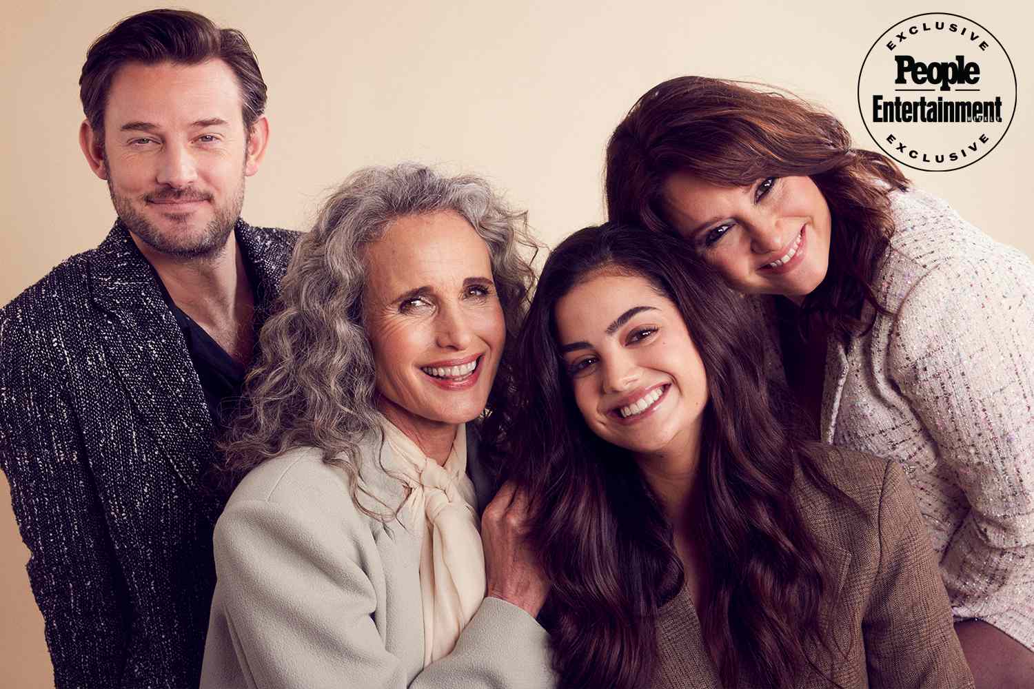  Evan Williams, Andie MacDowell, Sadie Laflamme-Snow and Chyler Leigh of HallmarkÃ¢ÂÂs Ã¢ÂÂThe Way HomerÃ¢ÂÂ pose for a portrait during the 2024 Television 