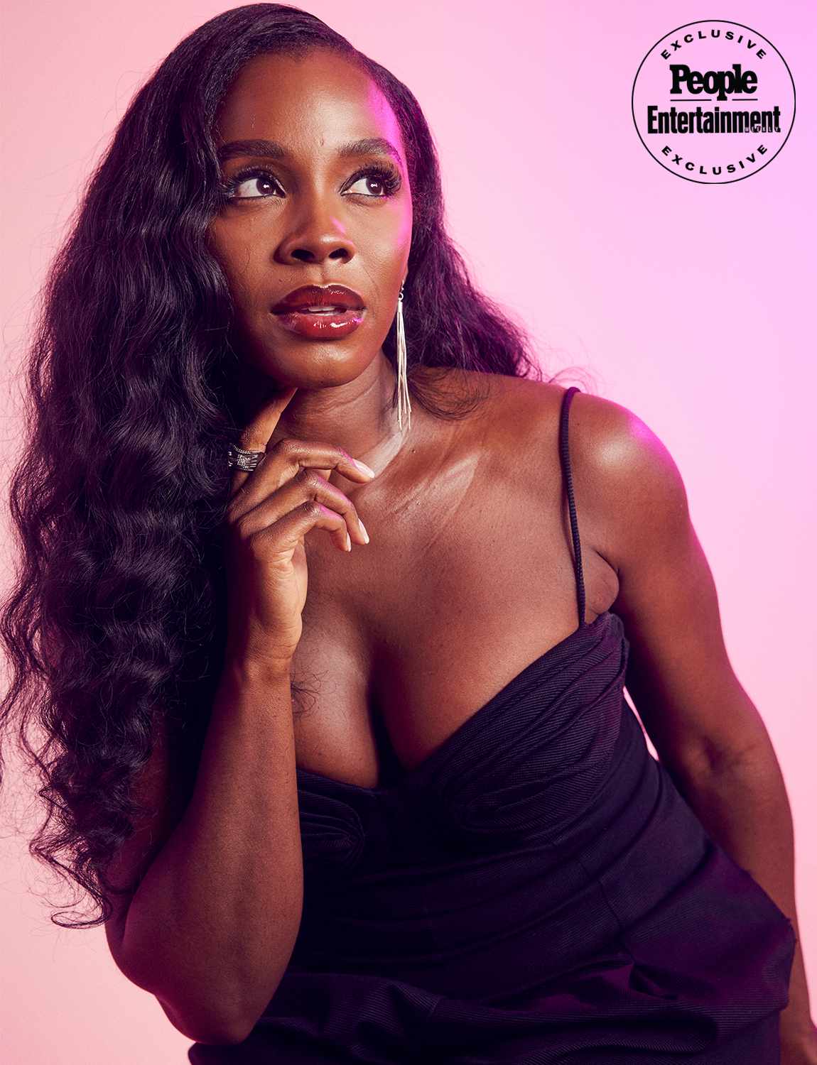 Deborah Ayorinde of HallmarkÃ¢ÂÂs Ã¢ÂÂLoveuaryÃ¢ÂÂ poses for a portrait during the 2024 