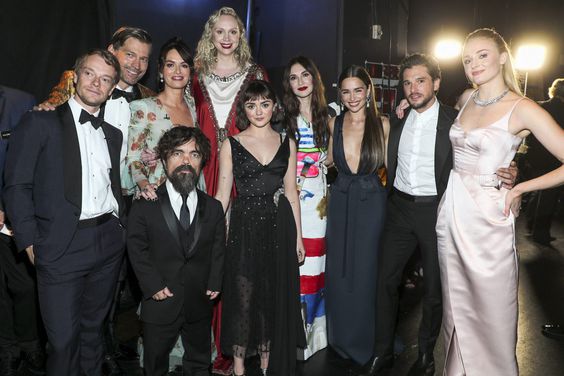 Alfie Allen, Nikolaj Coster-Waldau, Lena Headey, Peter Dinklage, Gwendoline Christie, Maisie Williams, Carice van Houten, Emilia Clarke, Kit Harington and Sophie Turner