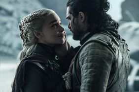 Emilia Clarke as Daenerys Targaryen and Kit Harington as Jon Snow on 'Game of Thrones'