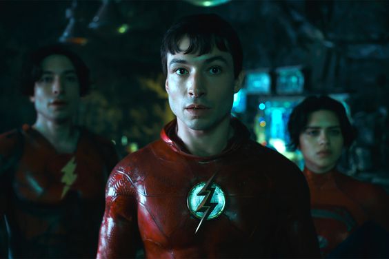 Ezra Miller, Ezra Miller, and Sasha Calle in 'The Flash'