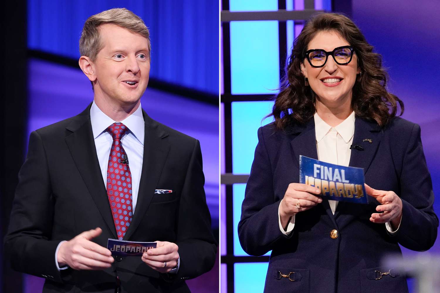 Ken Jennings and Mayim Bialik on 'Jeopardy'