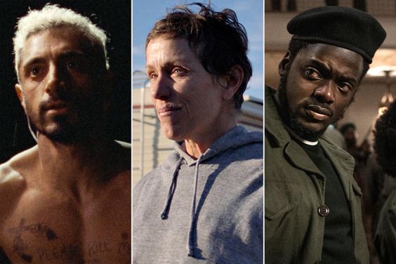 Riz Ahmed in Sound of Metal, Frances McDormand in Nomadland, and Daniel Kaluuya in Judas and the Black Messiah