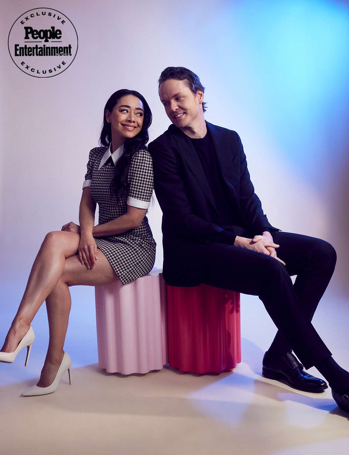 Aimee Garcia and Paul Campbell of HallmarkÃ¢ÂÂs Ã¢ÂÂCases of Mystery LaneÃ¢ÂÂ pose for a 