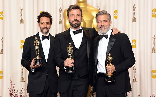 George Clooney at the 85th Academy Awards With Grant Heslov and Ben Affleck on February 24, 2013