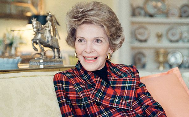 GALLERY: Stars We Lost in 2016: AP_8901140262.jpg First Lady Nancy Reagan gestures during an interview with the Associated Press, on Wednesday, Jan. 14, 1989 at the White House