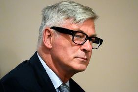 Alec Baldwin listens to testimony during a pretrial hearing at the First Judicial District Courthouse on July 8, 2024 in Santa Fe, New Mexico. Baldwin is facing a single charge of involuntary manslaughter in the death of cinematographer Halyna Hutchins on the set of the film "Rust".