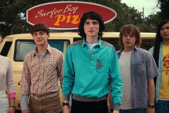 Millie Bobby Brown, Noah Schnapp, Finn Wolfhard, Charlie Heaton, and Eduardo Franco in 'Stranger Things'