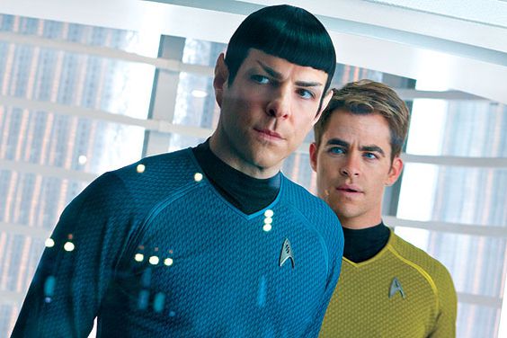 Chris Pine, Zachary Quinto, ... | LIGHTING THE WAY Zachary Quinto and Chris Pine in Star Trek Into Darkness