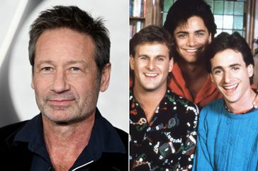 David Duchovney; Dave Coulier, John Stamos, and Bob Saget on 'Full House'