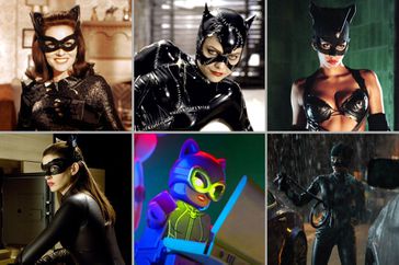 Actors in character as Catwoman