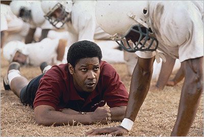 Remember the Titans, Denzel Washington | REMEMBER THE TITANS (2000 Remember the Titans brought us dancing football players long before Glee did. But the Denzel Washington football movie brought us much