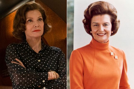 Michelle Pfeiffer as Betty Ford in The First Lady; Betty Ford in 1976