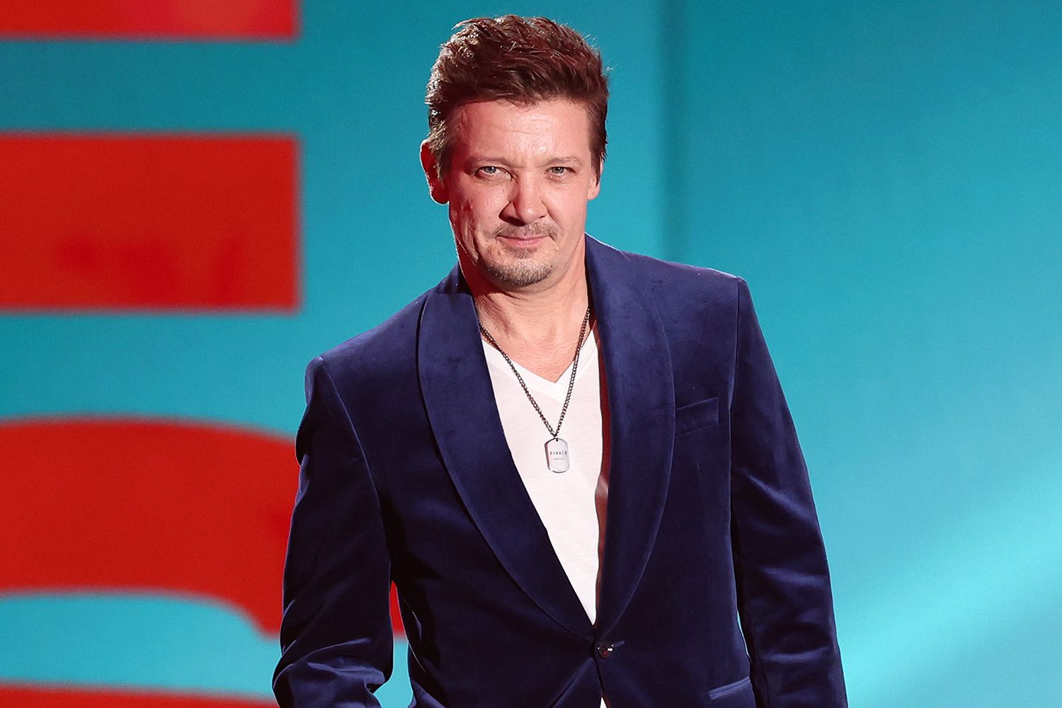 Jeremy Renner speaks onstage during the 2024 People's Choice Awards held at Barker Hangar on February 18, 2024 in Santa Monica, California.