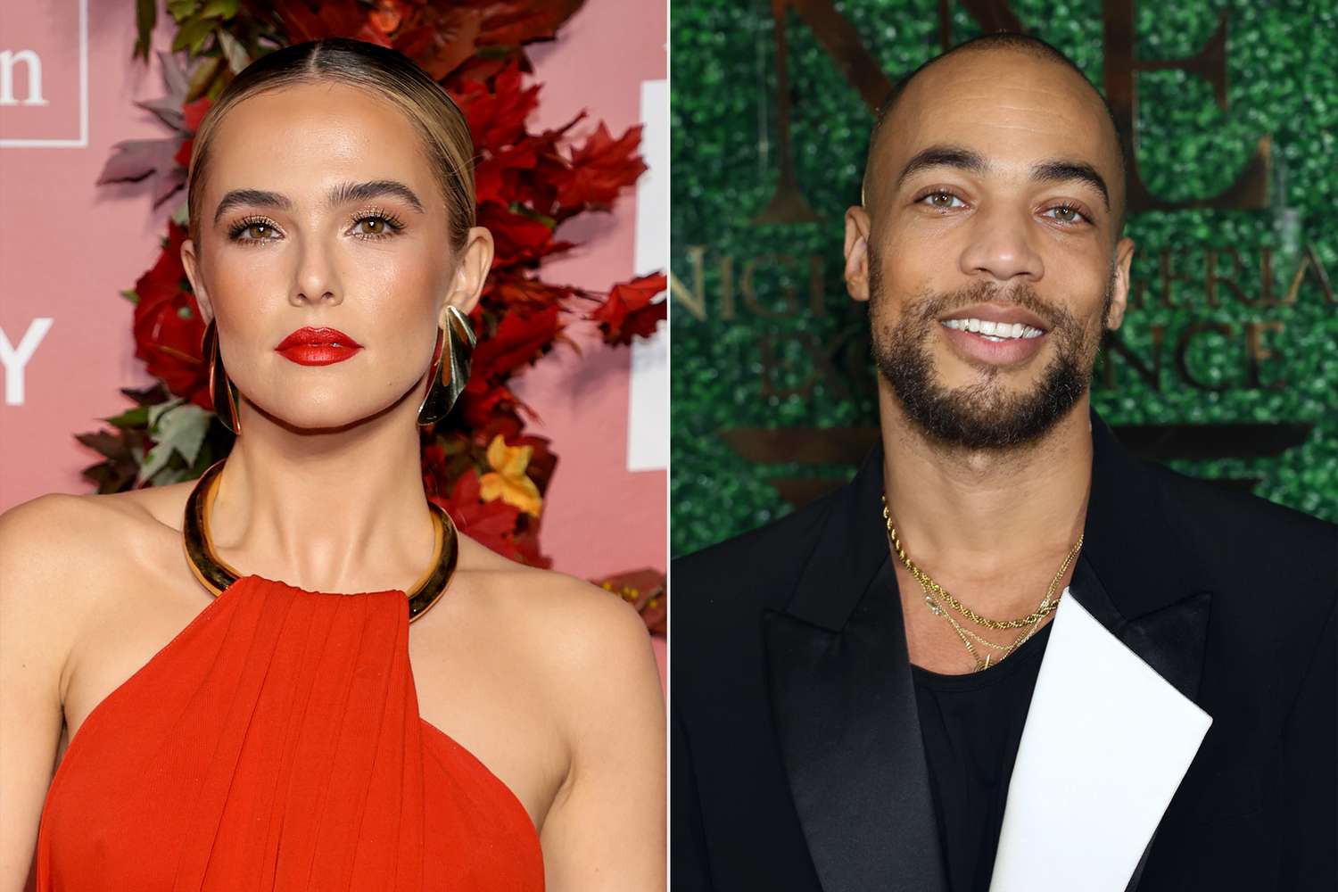 Zoey Deutch attends the Clooney Foundation For Justice Inaugural Albie Awards at New York Public Library on September 29, 2022 in New York City. ; Actor Kendrick Sampson attends the 2022 Night of Nigerian Excellence Hosted by Yvonne Orji at Beauty & Essex on October 01, 2022 in Los Angeles, California.