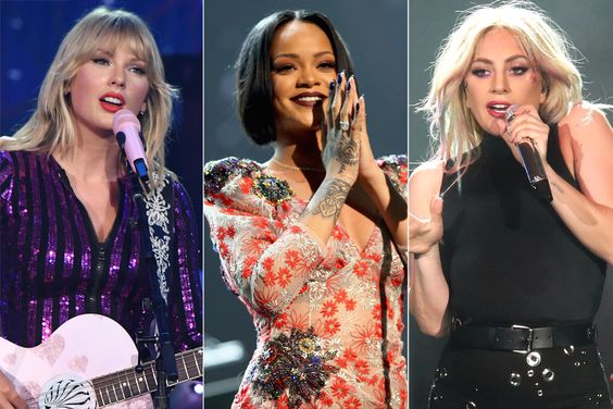 Taylor Swift, Rihanna, Lady Gaga