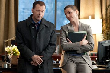 Danny Reagan (Donnie Wahlberg) left, Erin Reagan-Boyle (Bridget Moynahan)