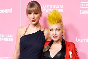 Taylor Swift and Cyndi Lauper attend the 2019 Billboard Women In Music at Hollywood Palladium on December 12, 2019 in Los Angeles, California.